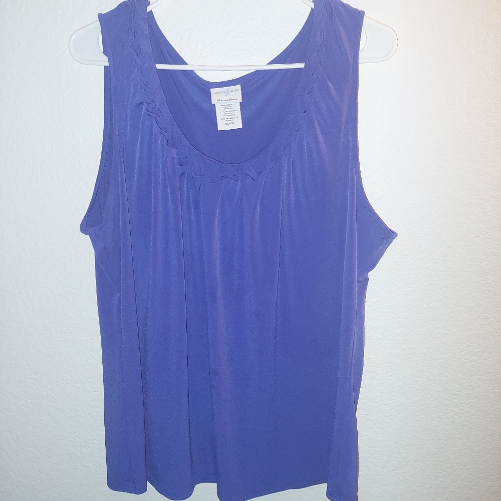 Jaclyn Smith 1X Purple Tank Top
